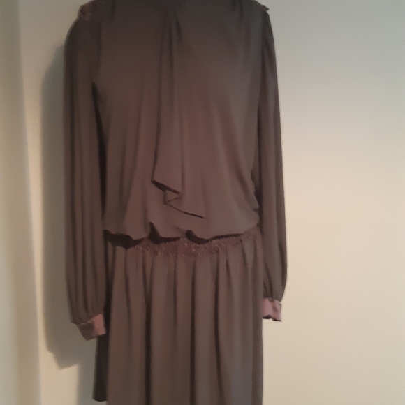 Unique long sleeves vintage dress Size L - Picture 12 of 16